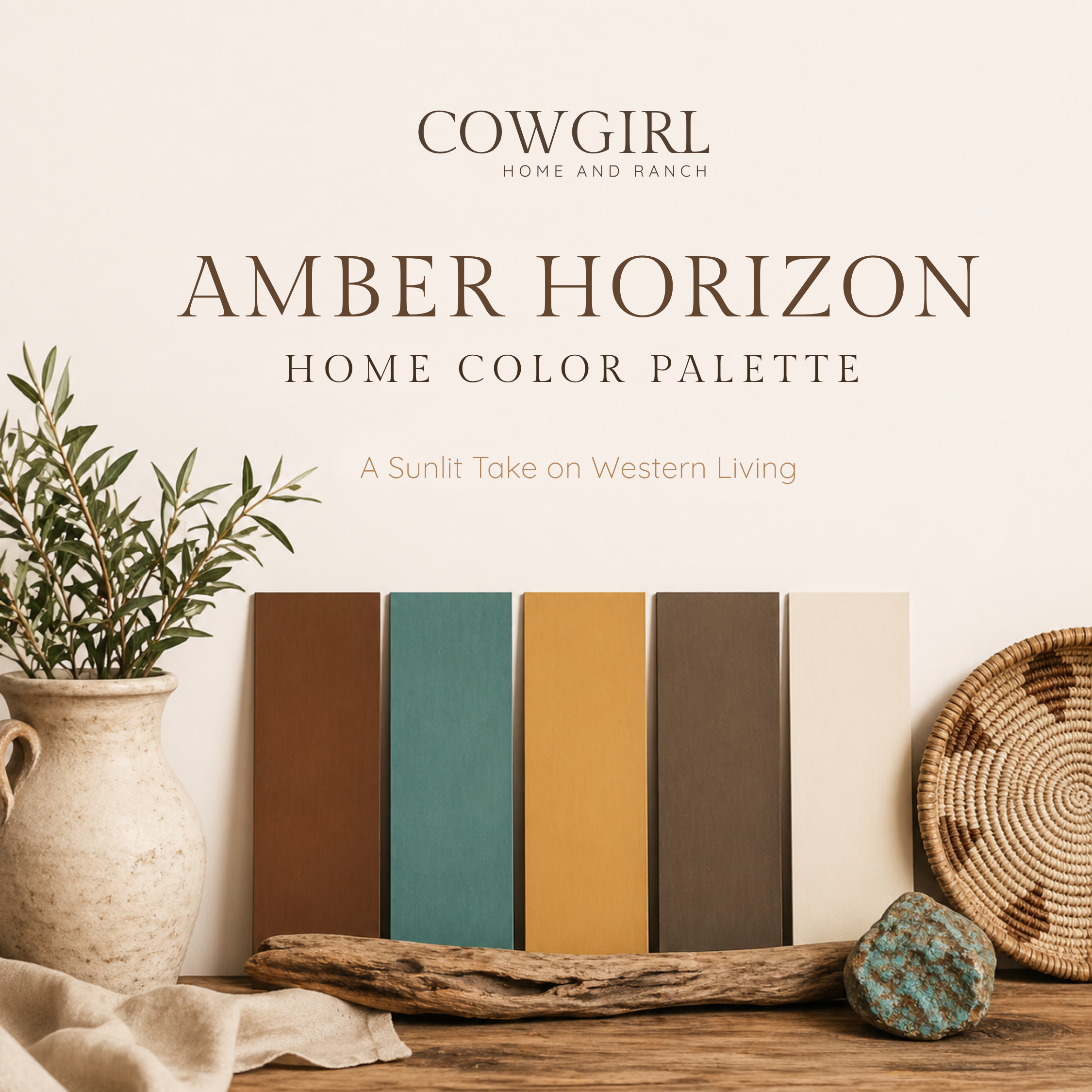 Amber Horizon warm golden western color palette