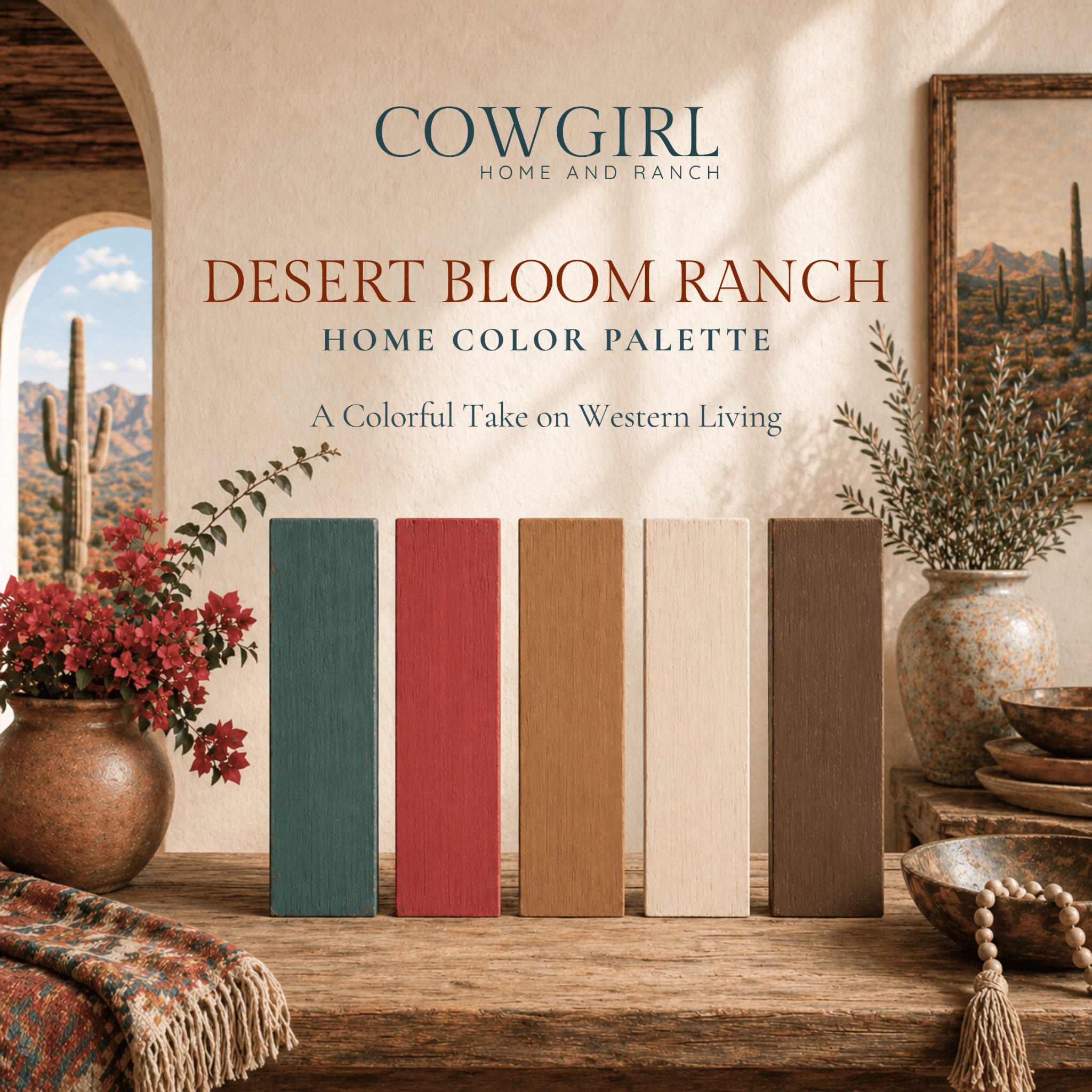 Desert Bloom Ranch terracotta western color palette
