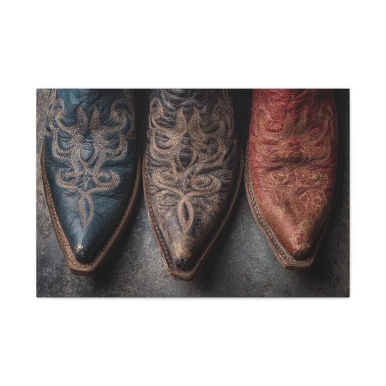 three trails vintage western boots canvas art 5353905 768x768