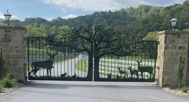 Custom driveway gates by JDR Metal Art 768x416