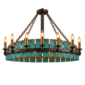 Turquoise Iron Chandelier (TEST)