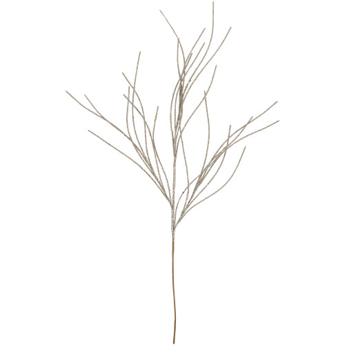 Champagne gold glittered twig spray