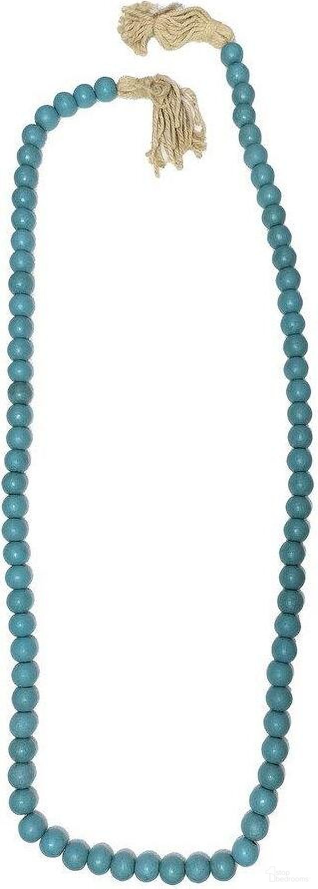 Turquoise wood bead garland