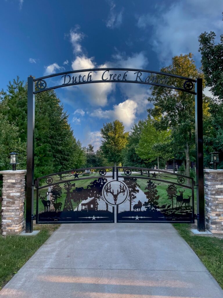 trails west arched ranch entrance whitetail wildlife gate 1 768x1025